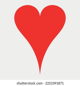 Ilustración del vector de símbolo del corazón rojo