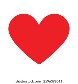 Red heart symbol vector on white background