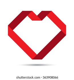 Red Heart symbol.eps10