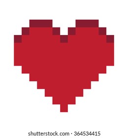 Red Heart symbol.eps10
