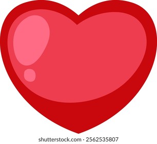 Red heart symbolizing love and affection