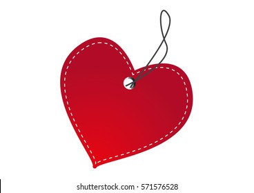 Red Heart Tag