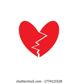 Red heart. Template for design. Symbol of love