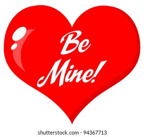 Red Heart With Text