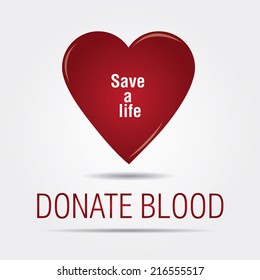 a red heart with text on a white background