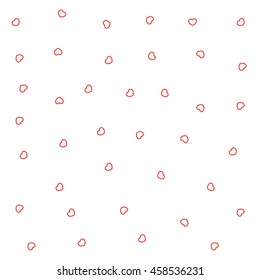 red heart texture illustration isolated in a white background