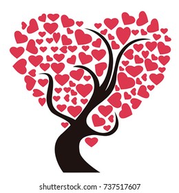 red heart tree