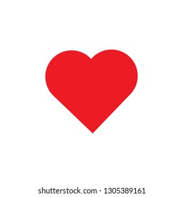 Red Heart valentine concept.Isolated Heart icon vector on white background.