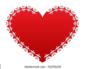 Red Heart Valentine Love Logo VEctor