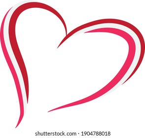 Red heart, valentine, valentine's day, symbol of love and loyalty, wedding, marriage, marriage ceremony, engagement, romance, connectedness, community, helpfulness, community, vector, isolated 