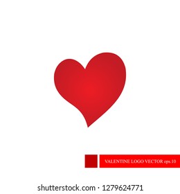 red heart valentine vector design logo