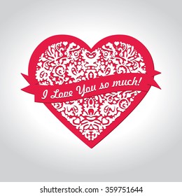 Red heart for Valentine's day.