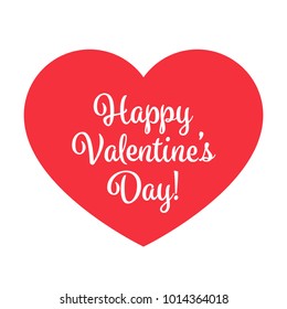 Red Heart Valentine's Day - vector isolated love symbol for save the date, marriage and wedding invitation