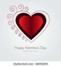 Red Heart Valentine's day vector