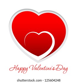 Red Heart Valentines Day Wedding Vector Stock Vector (Royalty Free ...