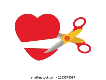 Red heart in various design. Illustrations for Valentine's Day.