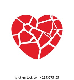 Red heart in various design. Illustrations for Valentine's Day.