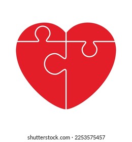 Red heart in various design. Illustrations for Valentine's Day.