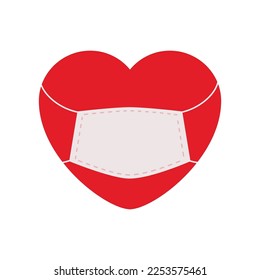 Red heart in various design. Illustrations for Valentine's Day.