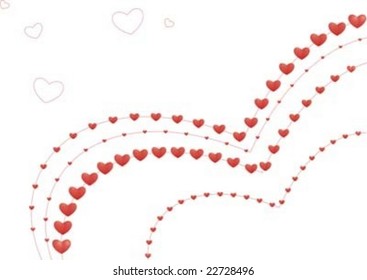 red heart, vector