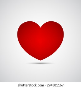 Red heart - vector