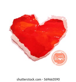 red heart. Vector