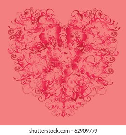 red heart vector