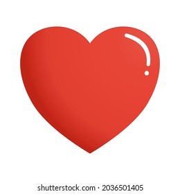 red heart vector for any use.