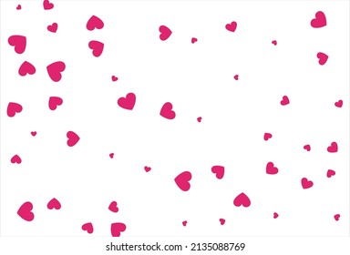 Fondo vectorial de corazón rojo. Antecedentes de confetti de amor