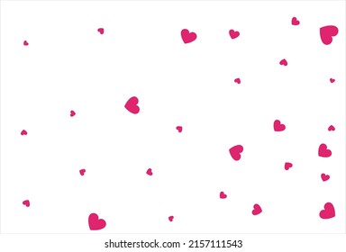 Fondo vectorial de corazón rojo. Antecedentes de confetti de amor