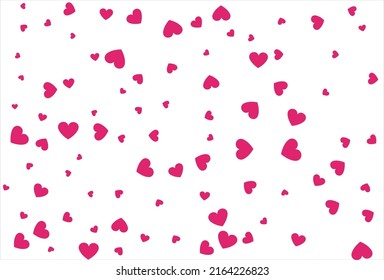 Fondo vectorial de corazón rojo. Antecedentes de confetti de amor