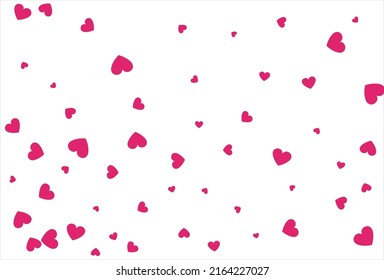 Fondo vectorial de corazón rojo. Antecedentes de confetti de amor