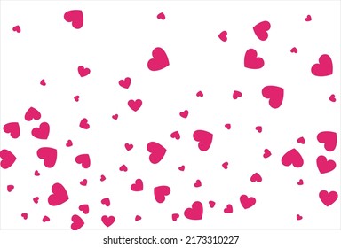 Fondo vectorial de corazón rojo. Antecedentes de confetti de amor