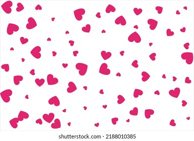 Fondo vectorial de corazón rojo. Antecedentes de confetti de amor