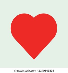 Icono de emoji vector del corazón rojo. Archivo de corazón vector editable