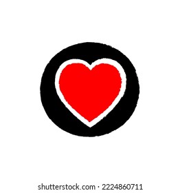 Red Heart vector icon. Heart icon. 