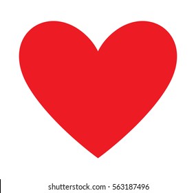Icono del vector del corazón rojo