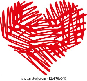 Red Heart vector icon illustration