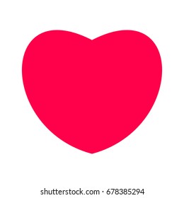 Red heart vector icon, Love symbol. Valentine's Day sign, emblem isolated on white background, Flat style for graphic and web design, logo. EPS3