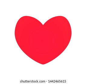 "Red heart vector icon on a white background.Flat heart symbol,love emblem.Graphic design in the concept of love.Vector love symbol for Valentine's Day.Vector illustration."
