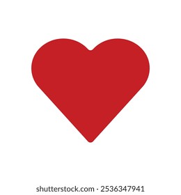Red heart vector icon silhouette illustration design. Heart sign symbol.
