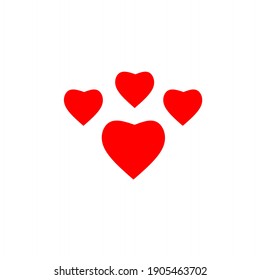 rotes Herz, Vektorsymbol, Valentinstag 