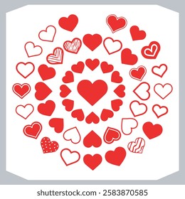 Red Heart Vector Icons A Complete Collection of Love Symbols