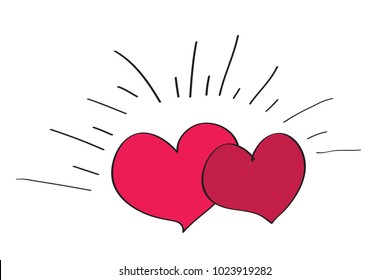 Red heart vector illustration