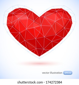 Red heart vector illustration
