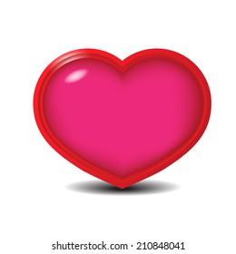  Red Heart, Vector Illustration