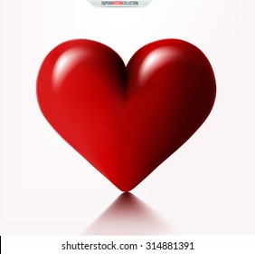 Red heart vector illustration
