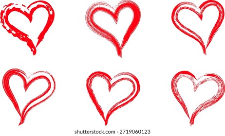 Ilustración vectorial roja del corazón con el contorno liso limpio en el fondo blanco. Símbolo de amor romántico perfecto para tarjetas de San Valentín, invitaciones de boda, tarjetas de felicitación, carteles, logotipos, marcas, decoraciones, publicaciones en redes sociales, Sitios web, materiales impresos y proyectos de Diseño gráfico modernos. Ideal para romance, relación, compromiso, aniversario y temas de celebración de vacaciones.