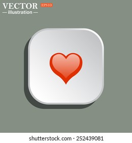 red heart, vector illustration, EPS 10