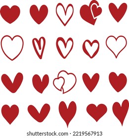 Red Heart Vector Illustrator. It's an editable EPS File.